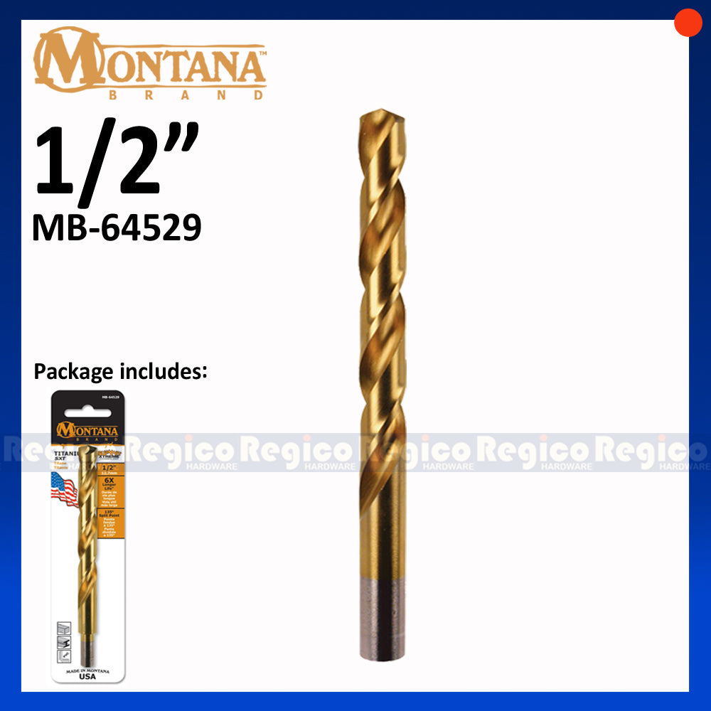 Montana Titanium Round Shank Drill Bit