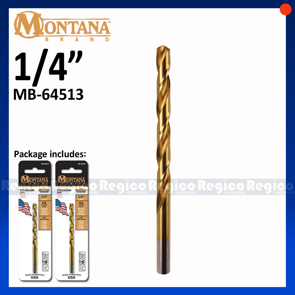 Montana Titanium Round Shank Drill Bit