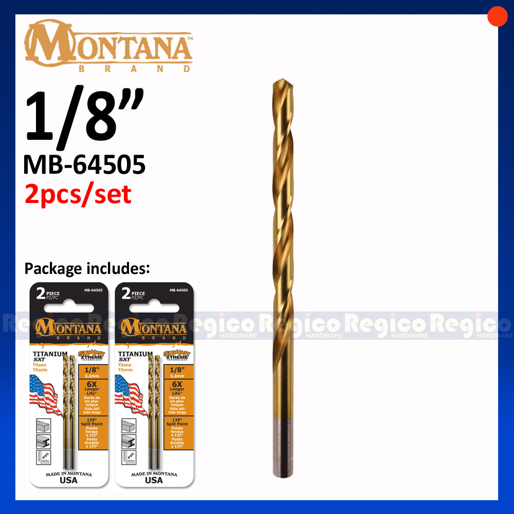 Montana Titanium Round Shank Drill Bit