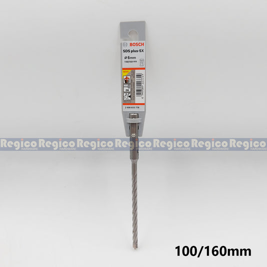 Bosch 6mm SDS Plus 5x Concrete Rotary Hammer Drill Bit Bosch Accessories