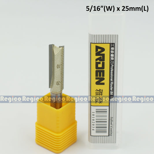ARDEN 2 Flute 1/4 Shank Imperial Straight Router Bit #0102