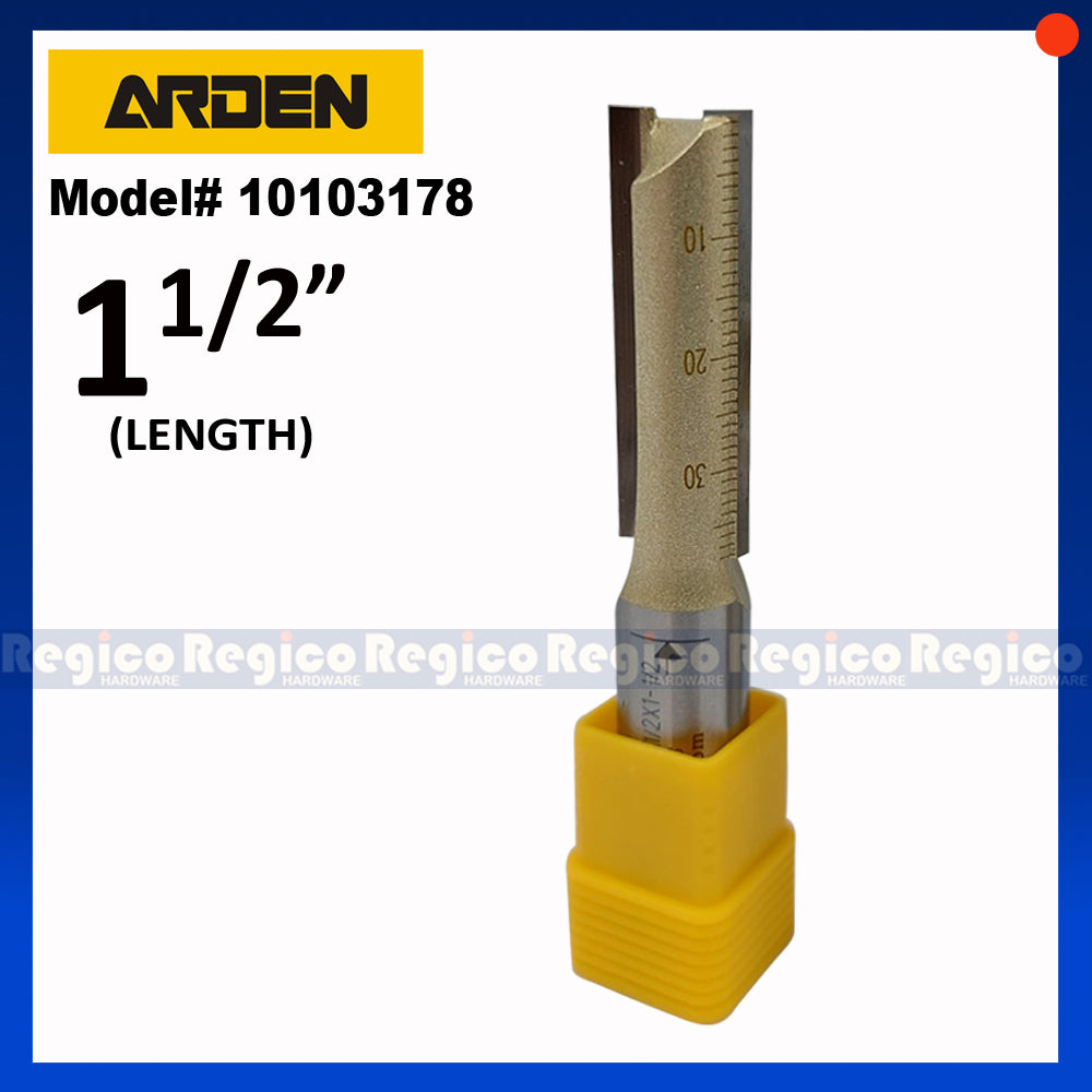ARDEN 2 Flute 1/2 Shank Imperial LS Long Series Straight Router Bit #0103