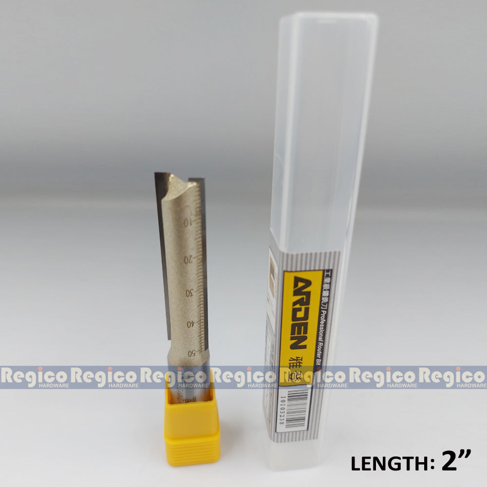 ARDEN 2 Flute 1/2 Shank Imperial LS Long Series Straight Router Bit #0103