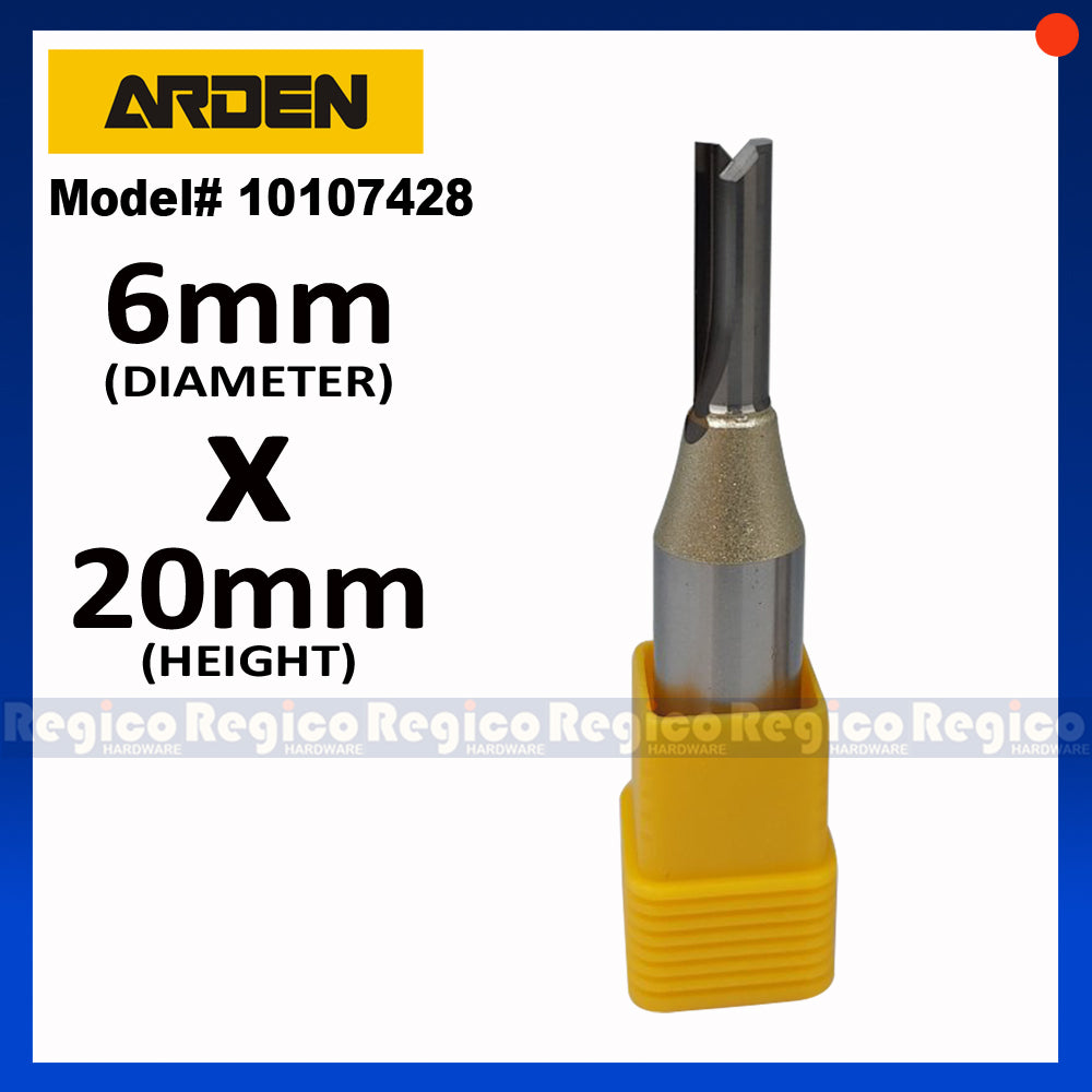 ARDEN 2 Flute 1/2 Shank Metric TCT Straight Router Bit #0107