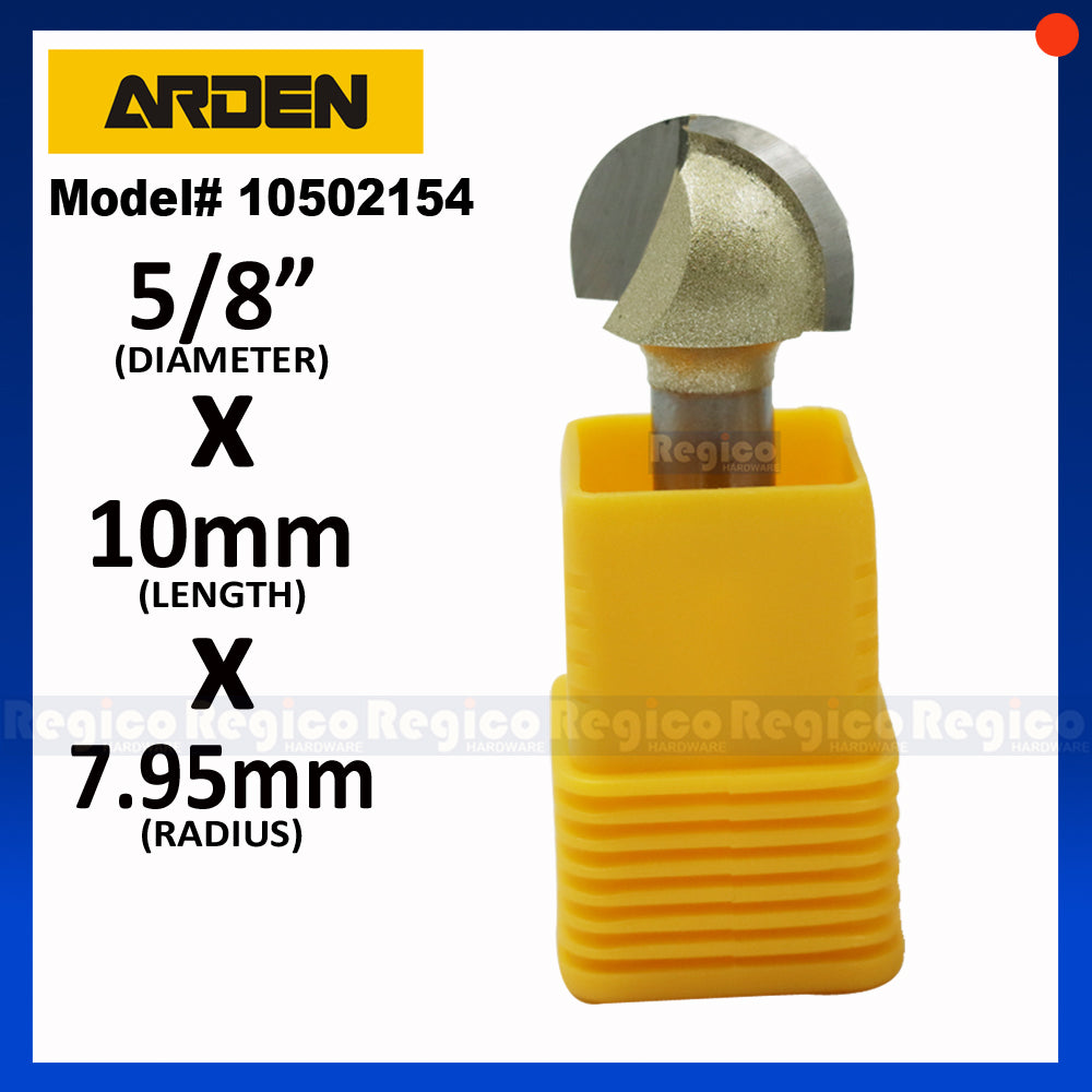 ARDEN 1/4 Shank Round Nose Core Box Cutter Bit Router Bit #0502