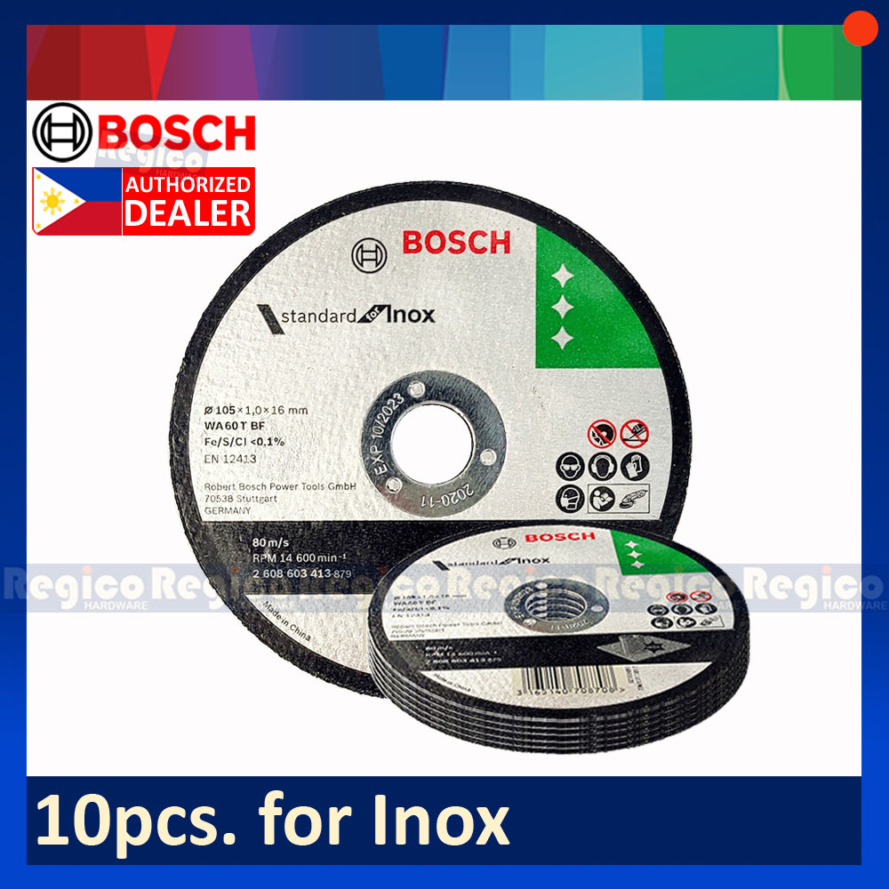 BOSCH 4 inches 105mm Cutting Disc For Metal 1.5mm / For Inox 1mm Bosch Accessories