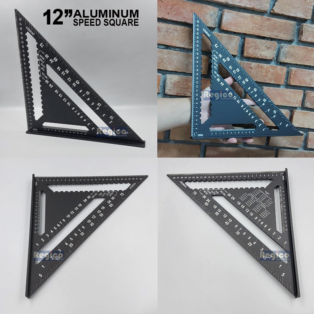 Regicocraft Aluminum Triangle Speed Rafter Square Angle Ruler Squala #00976 #976-01 #10805