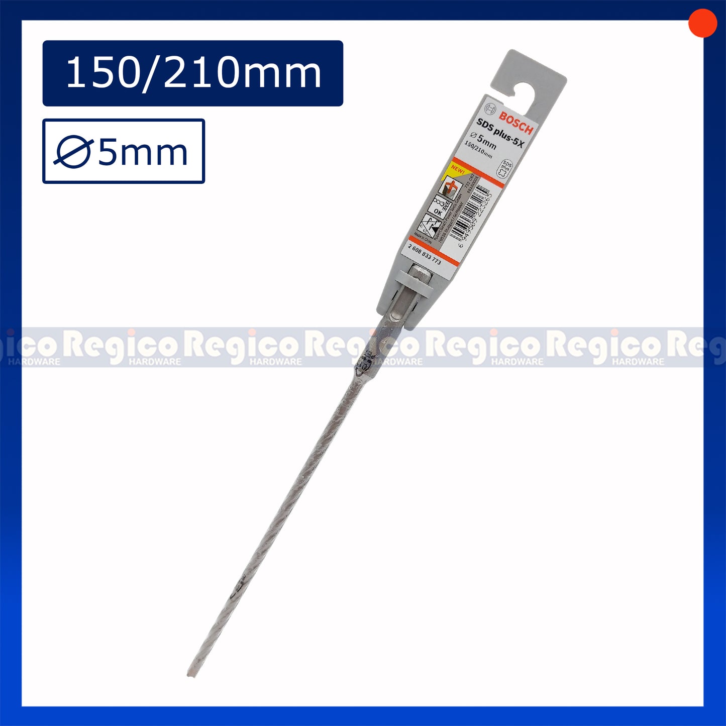Bosch 5mm SDS Plus 5x Concrete Rotary Hammer Drill Bit Bosch Accessories