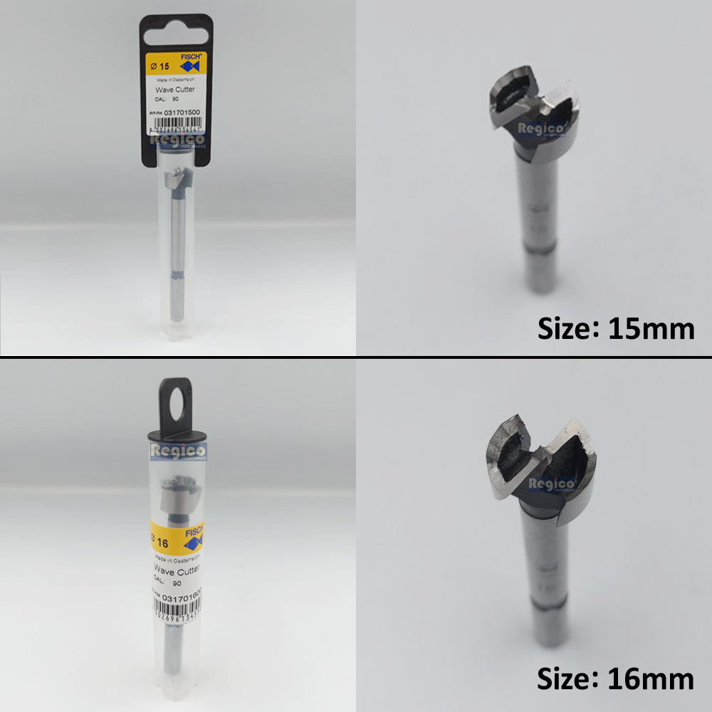 Fisch Tools Regular Sizes Forstner Wave Cutter Wood Bit 15mm 16mm 18mm 19mm 20mm 22mm 25mm 26mm 28mm 30mm