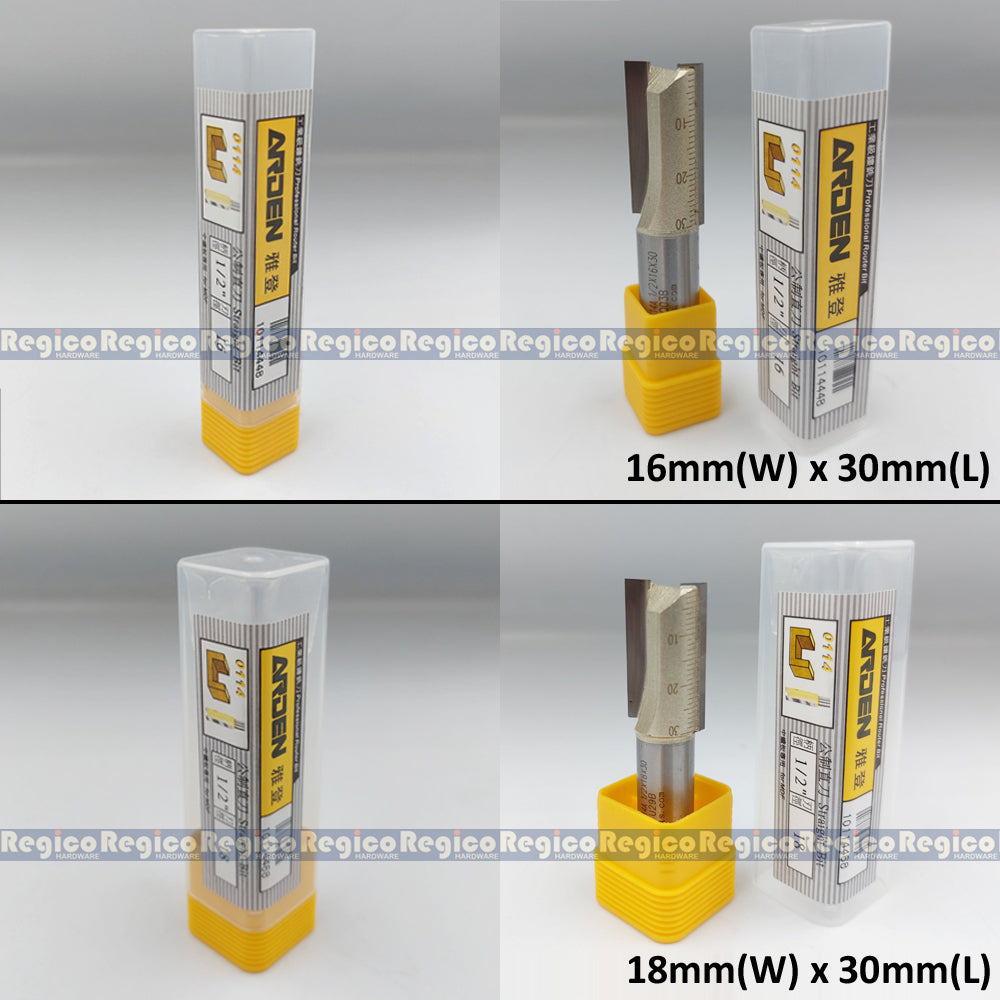 ARDEN 2 Flute 1/2 Shank Metric Straight Router Bit #0114