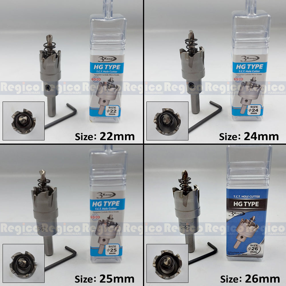 3KEEGO 16-51mm TCT Hole Saw Holesaw Cutter HG Type for Metal Steel Aluminum Drill Bit