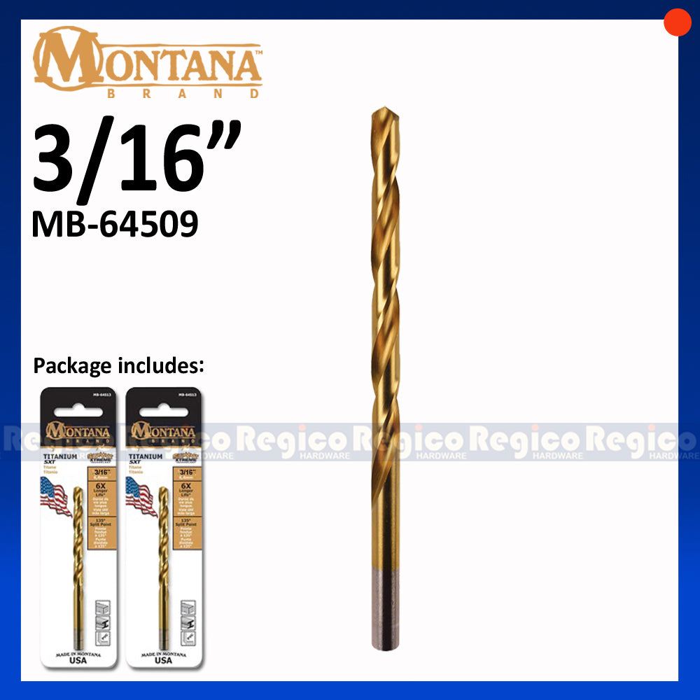 Montana Titanium Round Shank Drill Bit