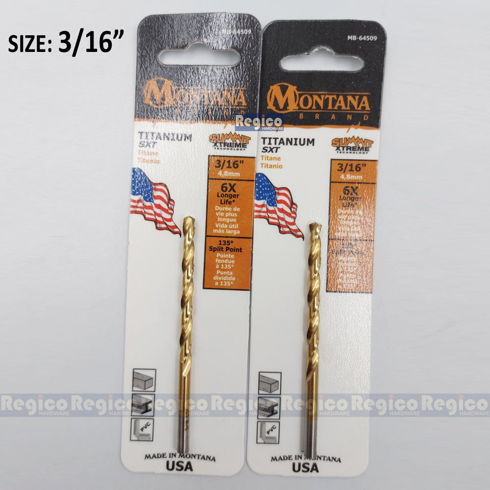 Montana Titanium Round Shank Drill Bit