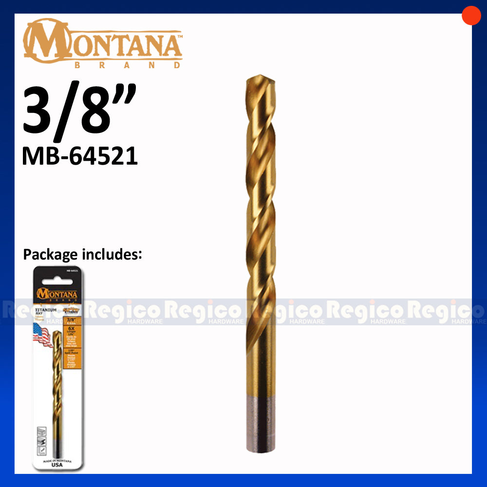 Montana Titanium Round Shank Drill Bit