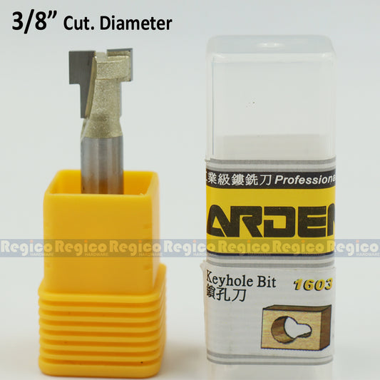 ARDEN 1/4 Shank Keyhole T-Slot T-Track Tenon Cutter Router Bit for Woodworking #1603