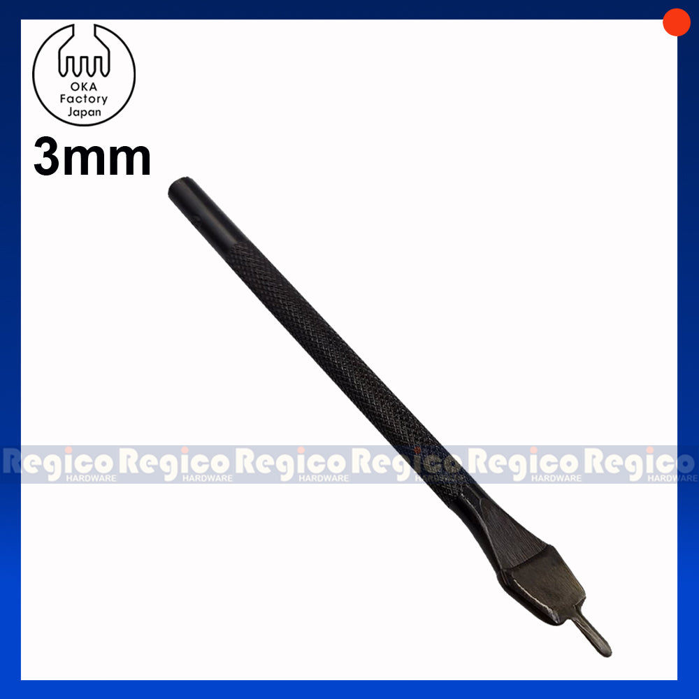 Oka (3mm-5mm) 1 Pronged Pointed Chisel Diamond Hole Punch for Leatherworking Leather Craft Tools