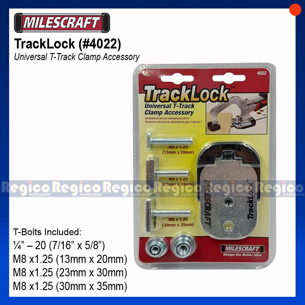 Milescraft Track Master Track Lock Kit Universal T-Track Kit #4023 #4022