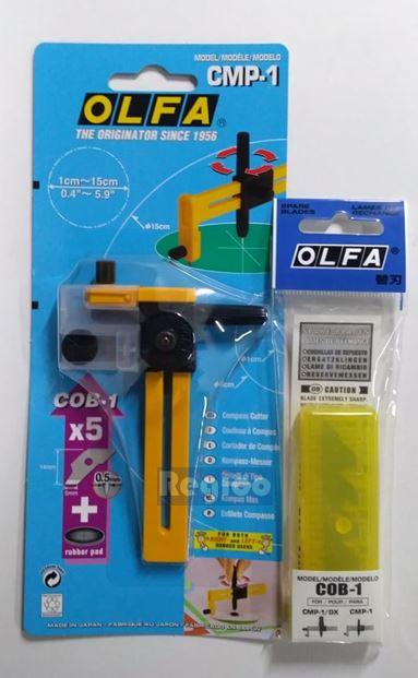 Olfa Compass Cutter CMP-1 with 15pcs COB-1 blade set