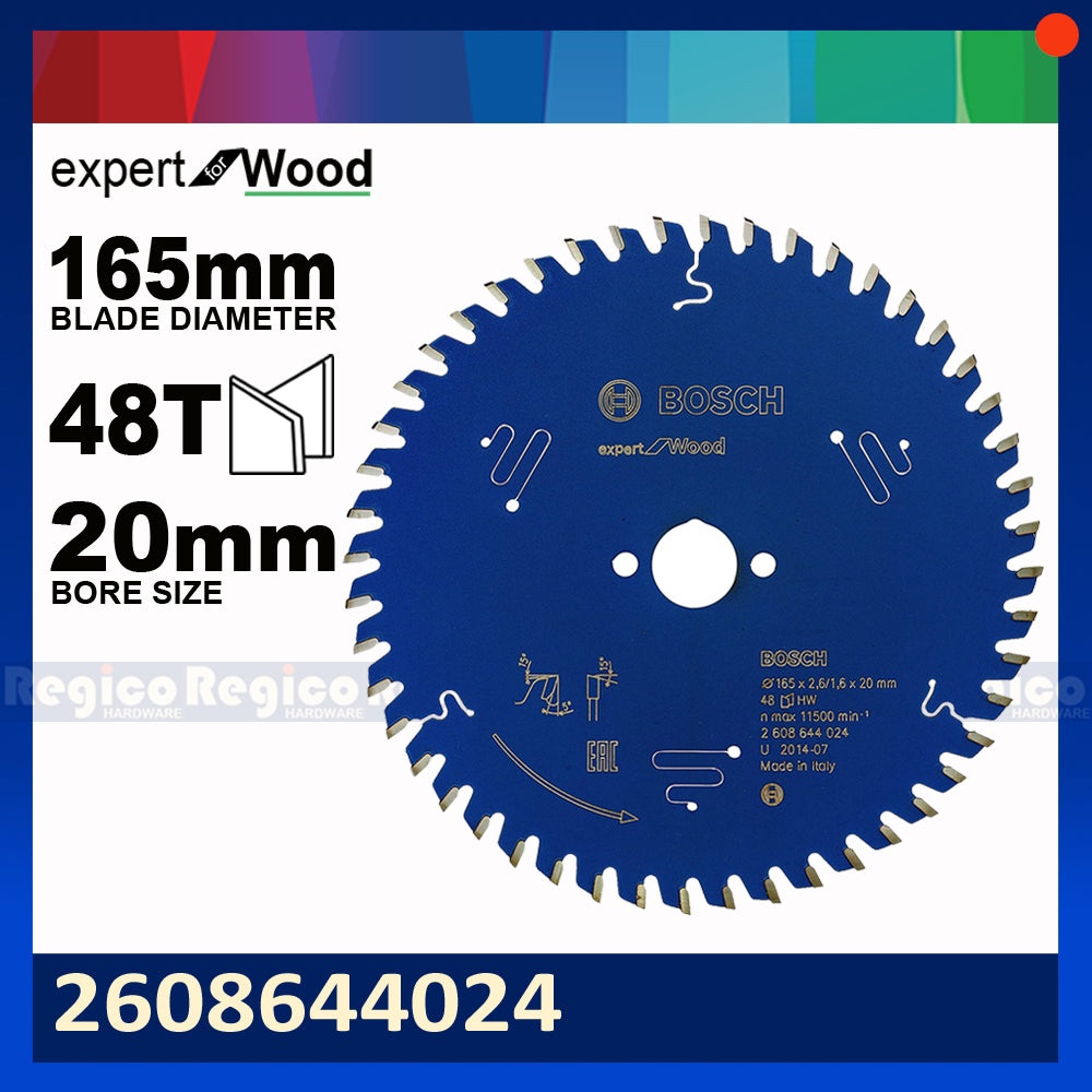 Bosch 165mm 6.5 inches Expert for wood Circular saw Blade Original Genuine Bosch Acc #44024 #44022