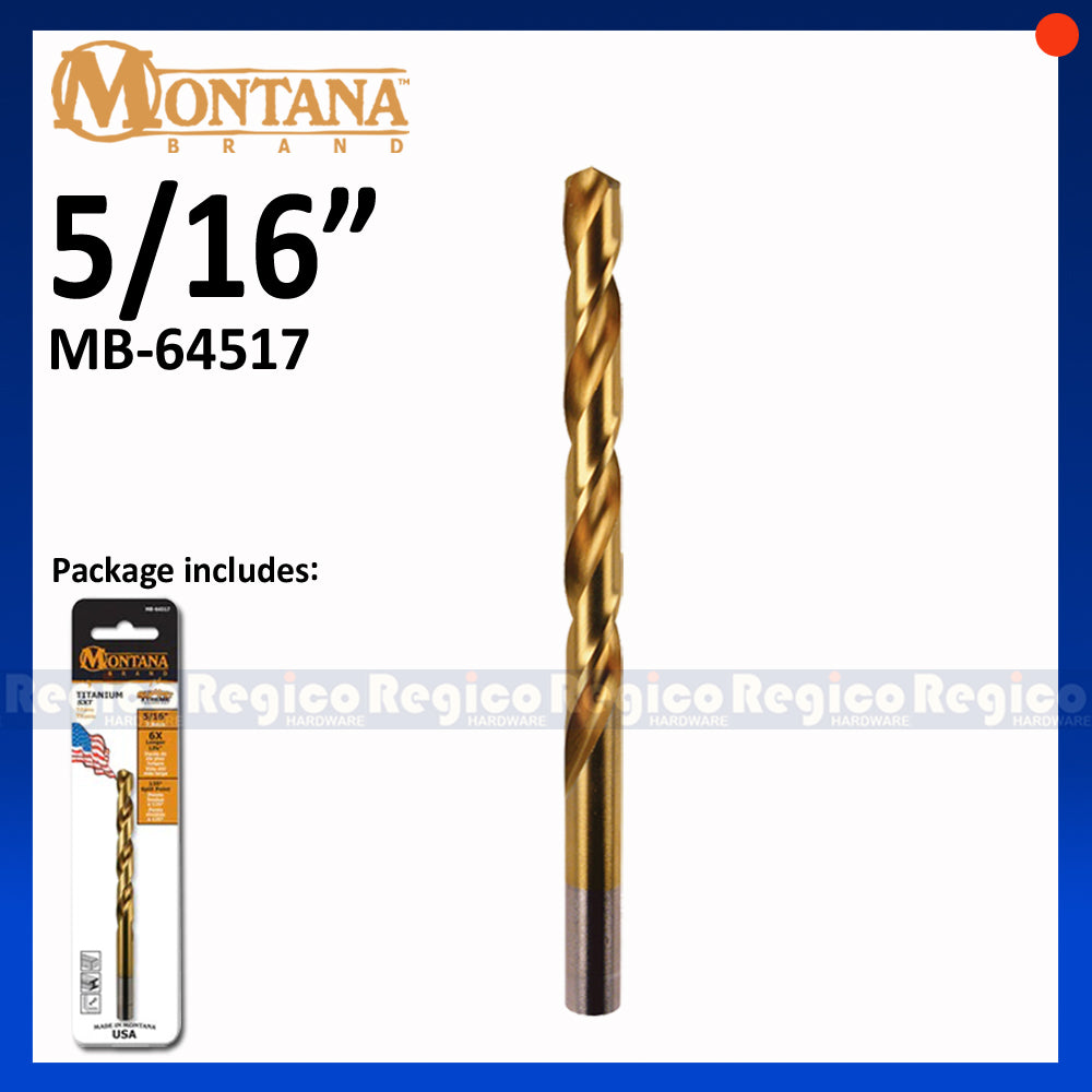 Montana Titanium Round Shank Drill Bit