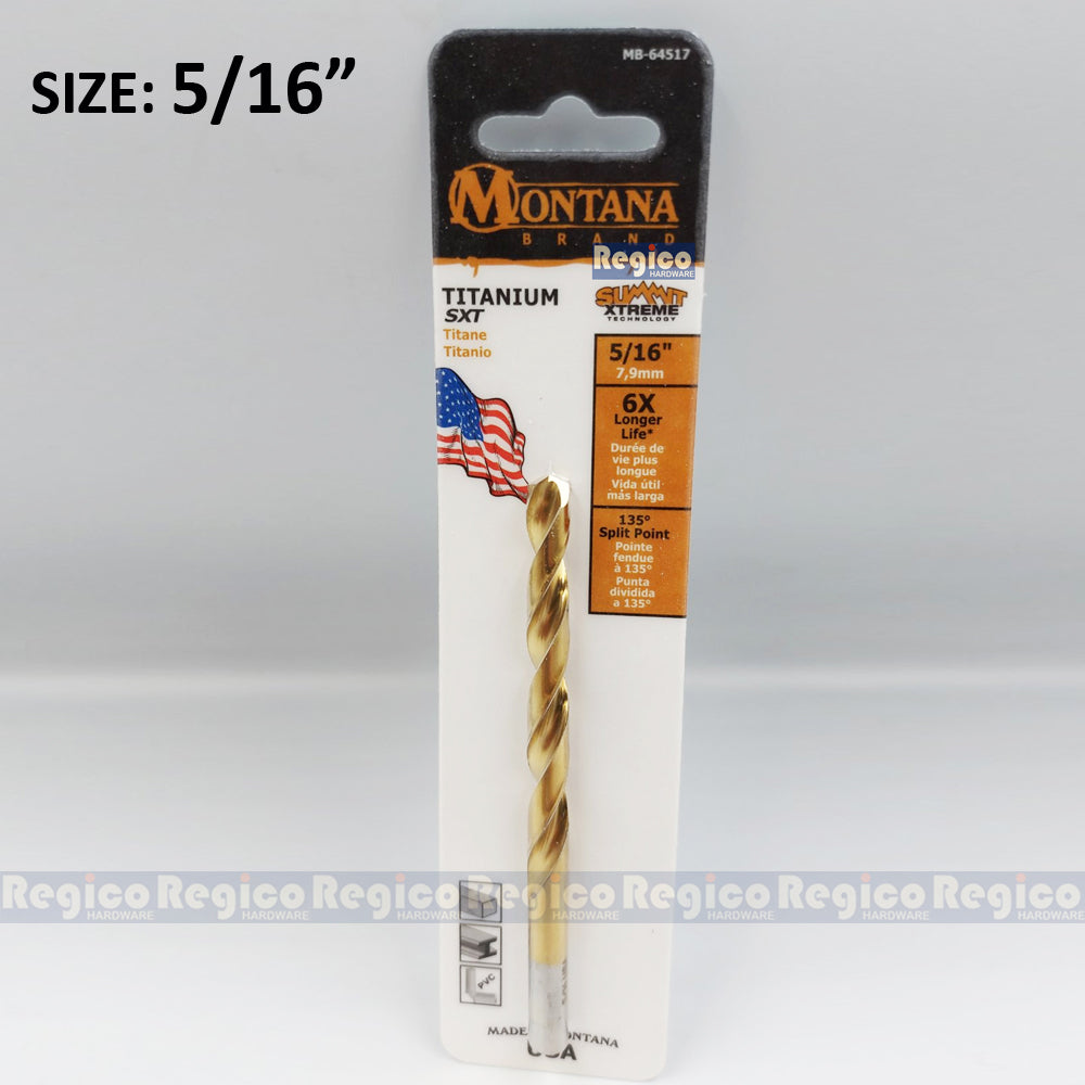 Montana Titanium Round Shank Drill Bit