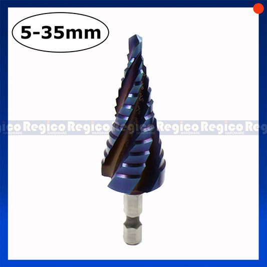 RGC AlTiSiN Coating 3 Flute Spiral Step Drill Bit