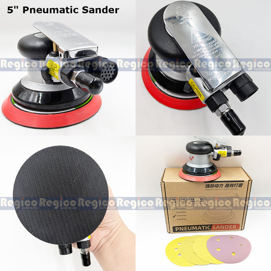 Ulema Pneumatic Velcro Random Orbital Sander with Sanding Disc 5 inches 6 inches