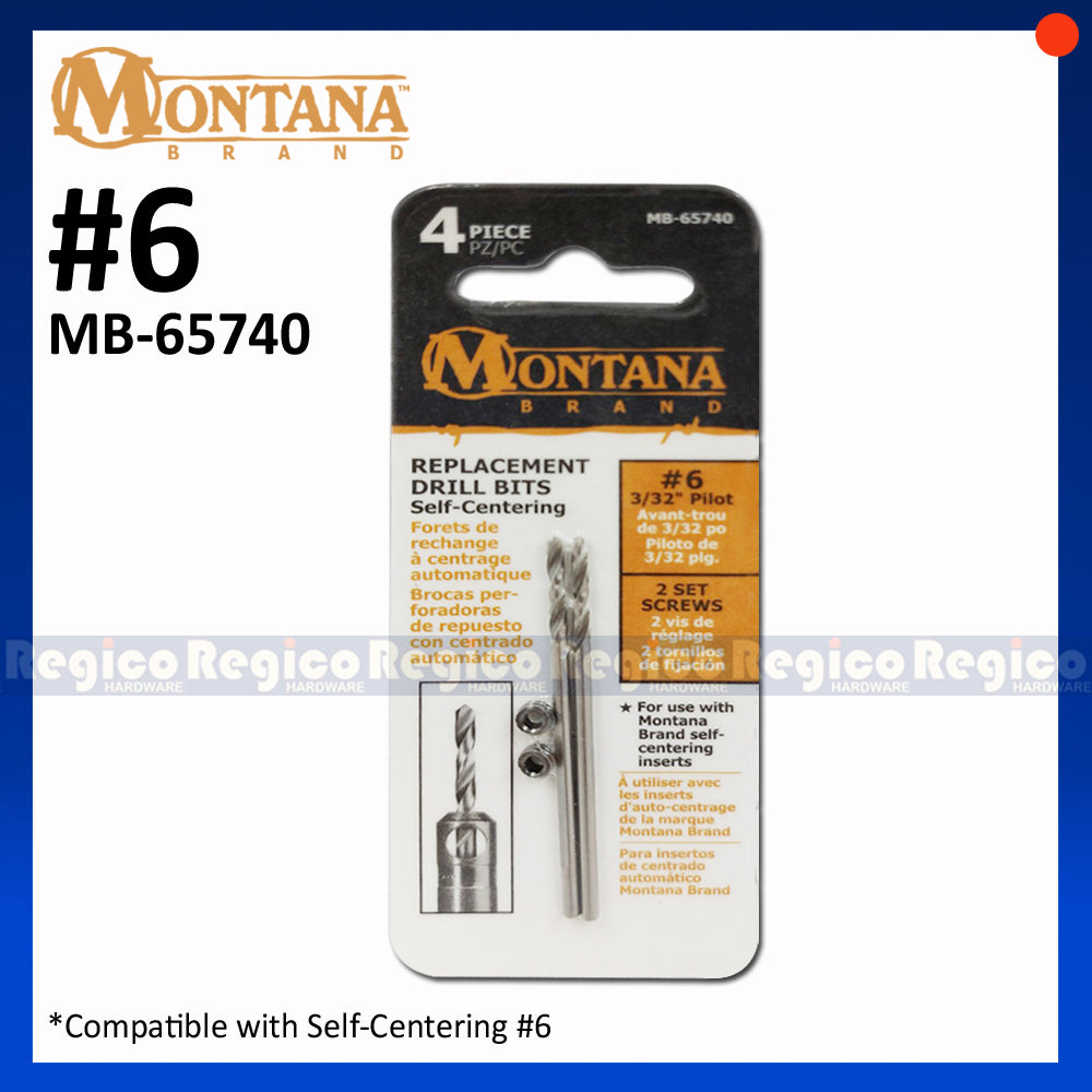 Montana Replacement Self-Centering Drill Bits