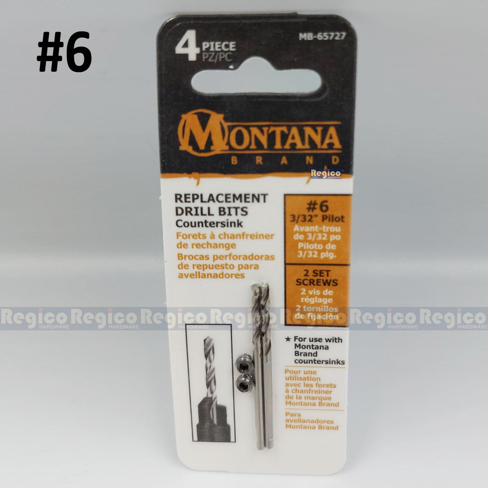 Montana Replacement Countersink Drill Bits