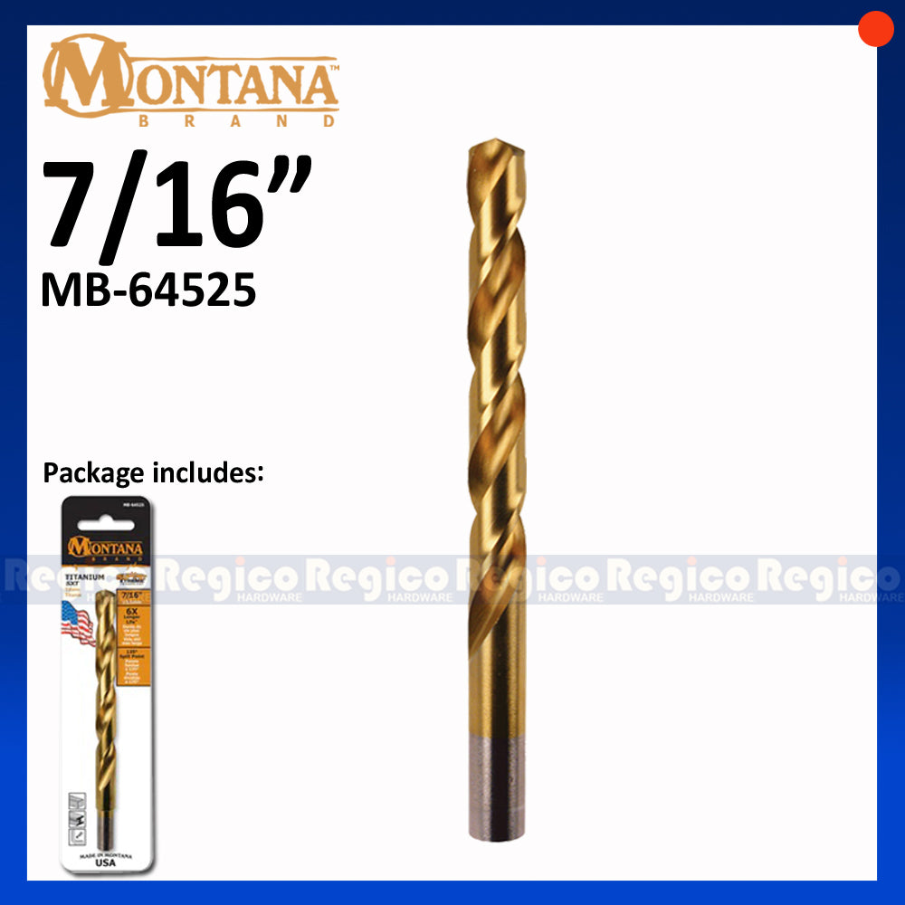 Montana Titanium Round Shank Drill Bit