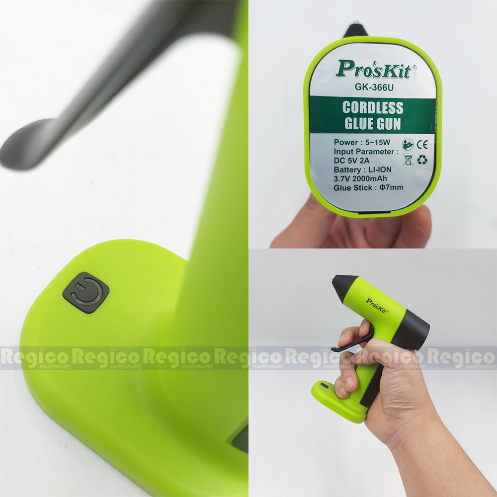 Proskit Cordless USB Hot Melt Glue Gun GK-366U