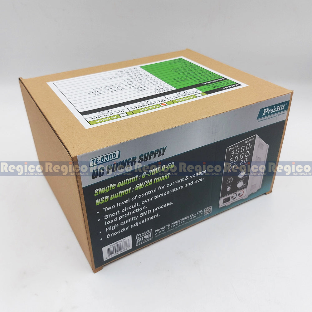 Proskit DC Regulated Power Supply 0-30V 0-5A TE-6305