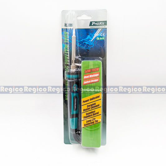 Pro'sKit 50w 100w Dual Wattage Soldering Iron Electrician Tools SI-139N