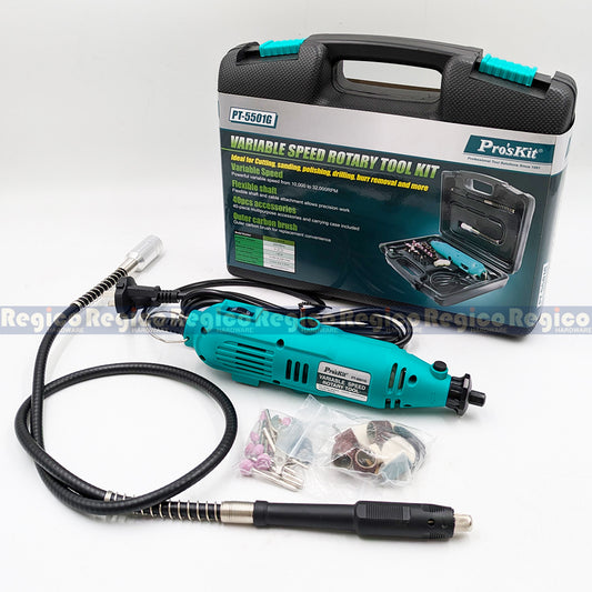 Proskit Variable Speed Rotary Tool with Flexible Shaft 40pcs Accessories set PT-5501G