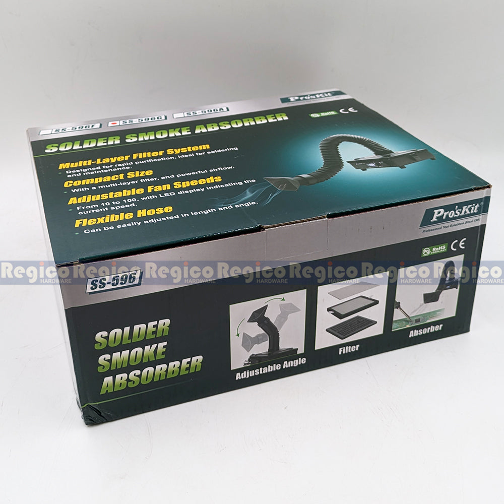 Proskit Desktop Smoke Purifier 3-layer Filter Element for Mobile Phone Repair Welding Solder Smoke Exhaust SS-596G