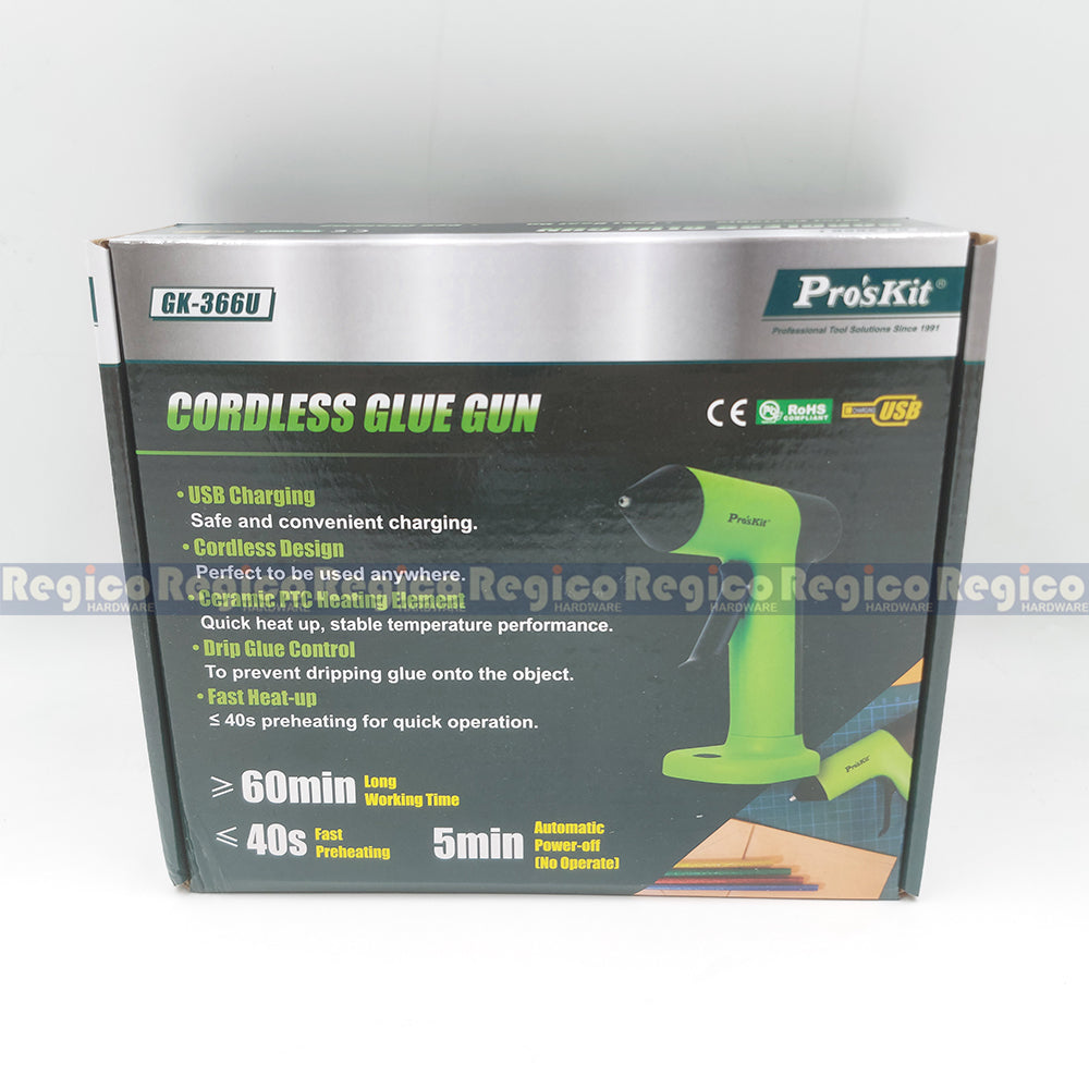 Proskit Cordless USB Hot Melt Glue Gun GK-366U