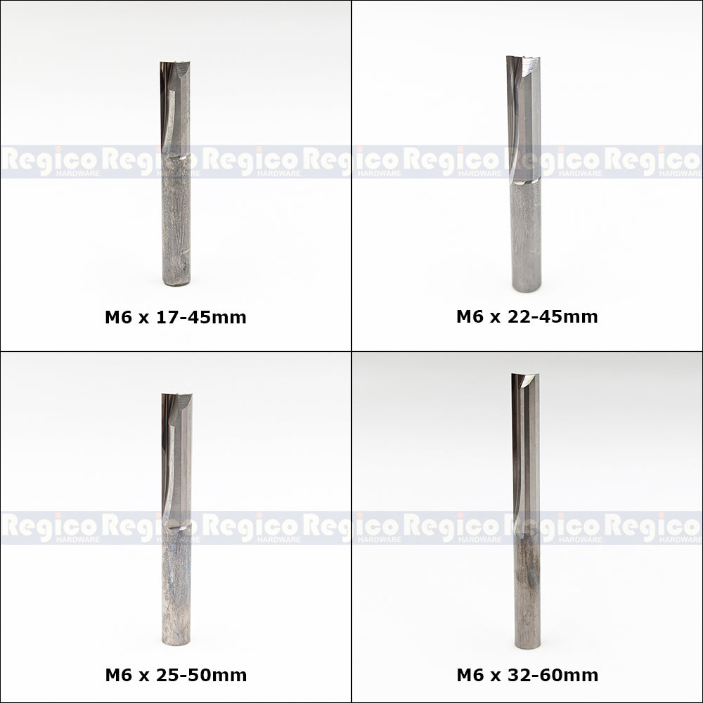 SRM 2 Flute Solid Carbide Square End Mill for Wood CNC Router Milling Cutter