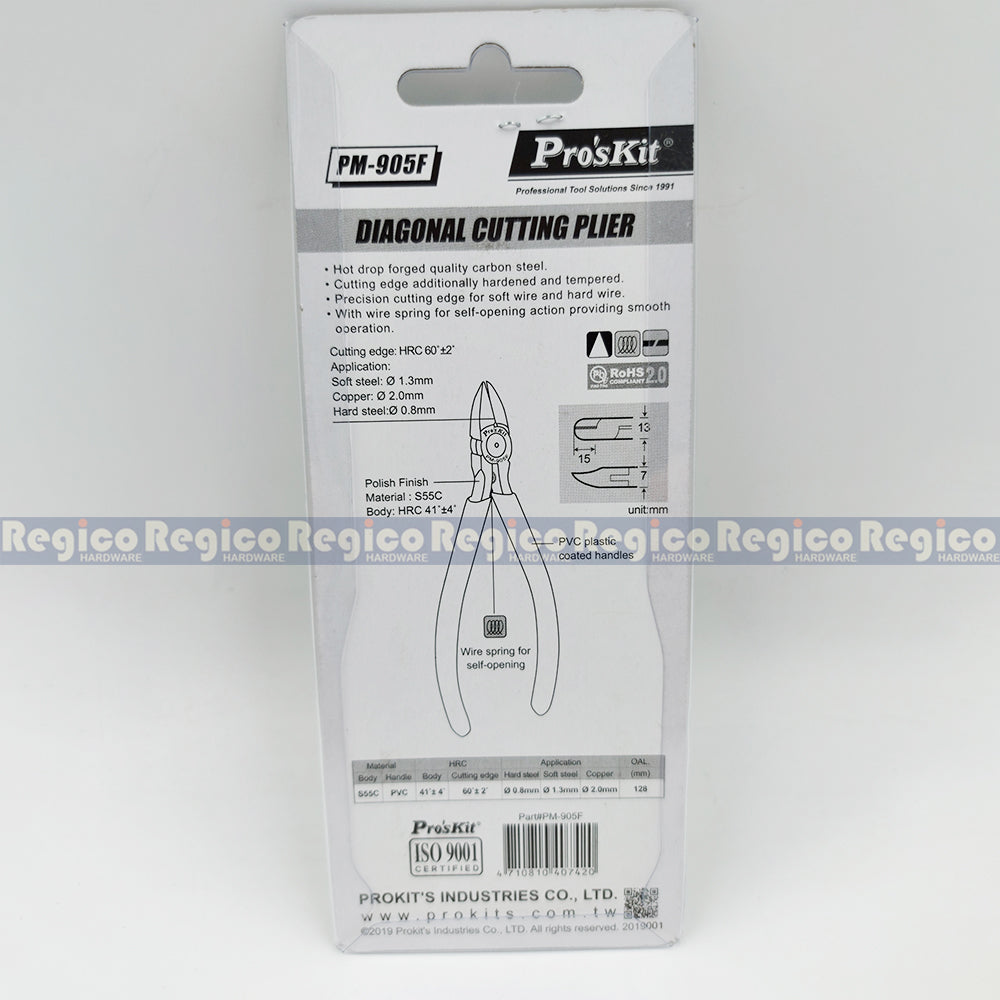 ProsKit 128mm Diagonal cutting cutter Pliers PM-905F