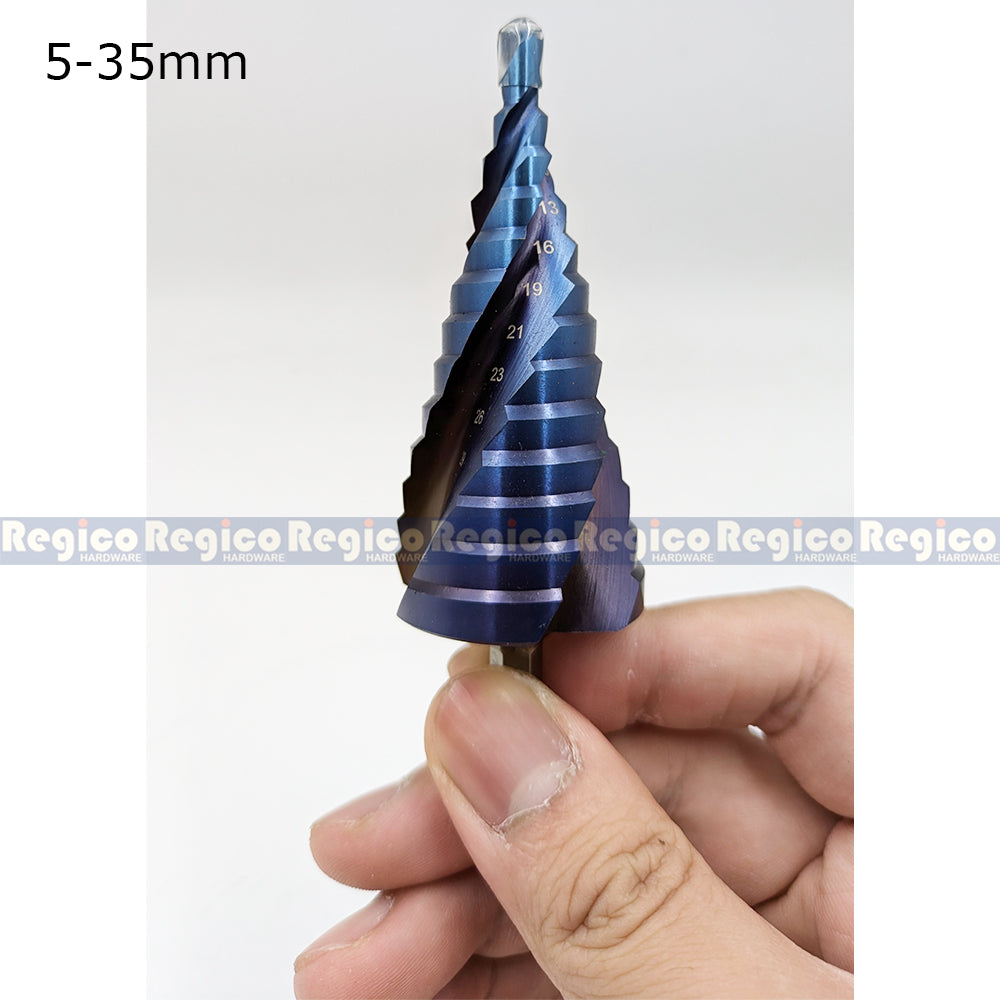 RGC AlTiSiN Coating 3 Flute Spiral Step Drill Bit