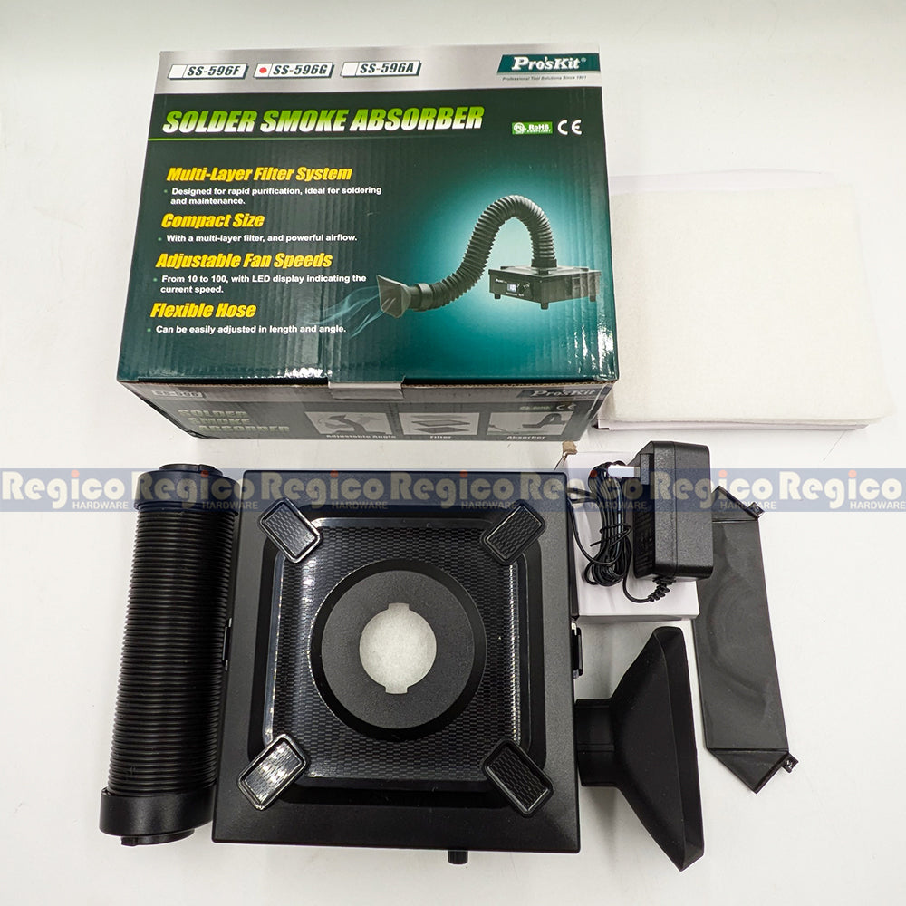 Proskit Desktop Smoke Purifier 3-layer Filter Element for Mobile Phone Repair Welding Solder Smoke Exhaust SS-596G