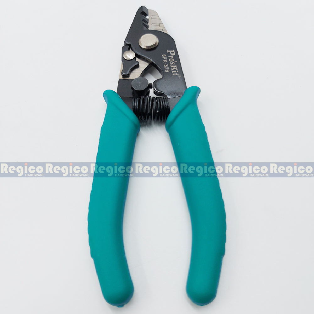 ProsKit Electronic Fiber Optic Stripper Cutter Cutting Electrical Pliers 8PK-326