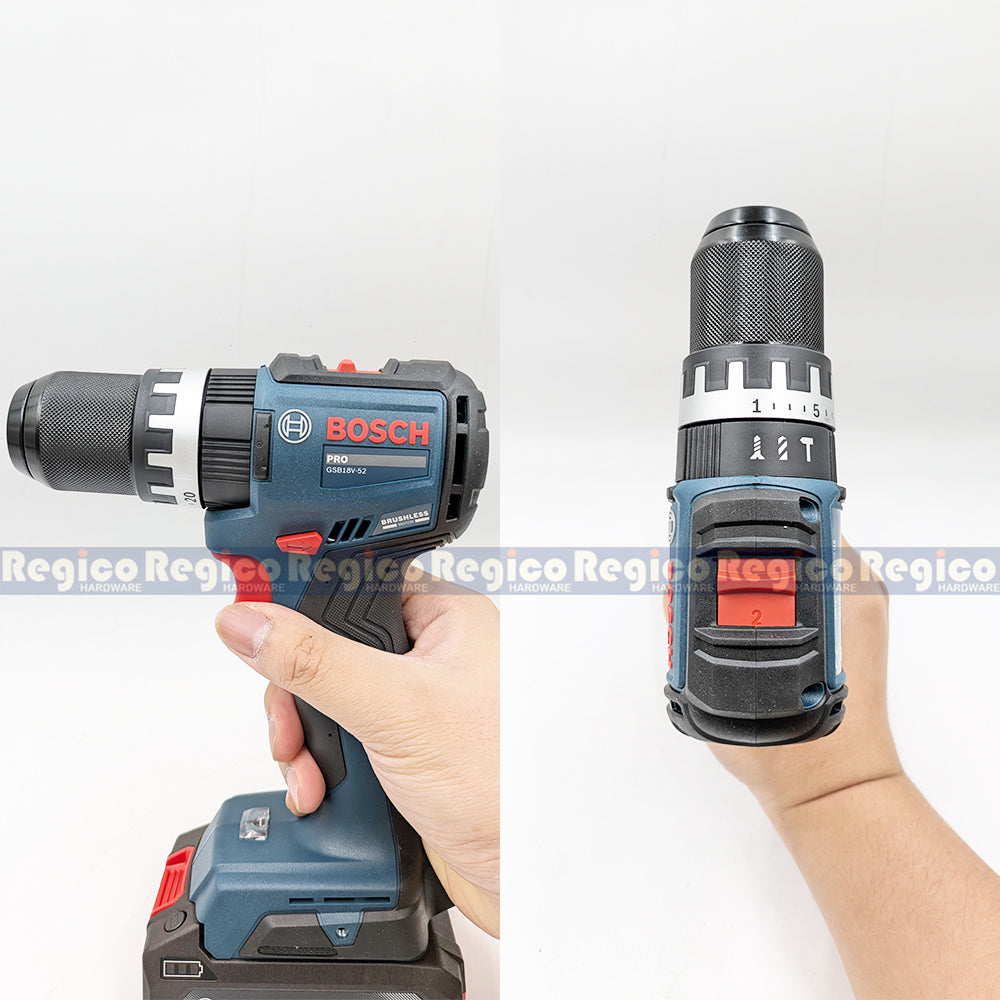 Bosch GSB18v-52 13mm Cordless Brushless Impact Hammer Drill Driver