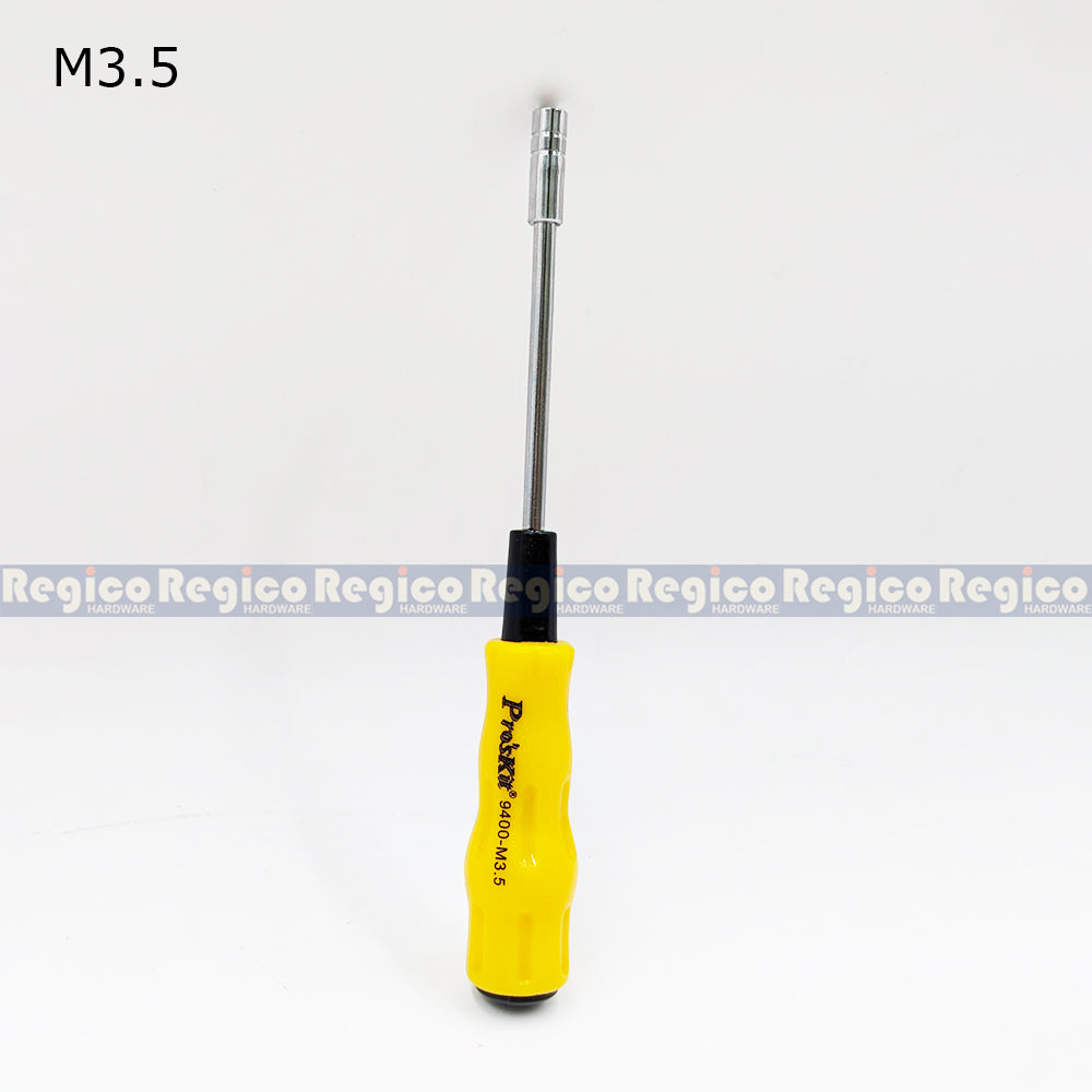 Proskit Hex Nut Drivers M3.5 M4 M4.5 M5 M5.5 M6 Electronic 3.0-6.0 Size Precision Hex Screwdriver Hand Tools