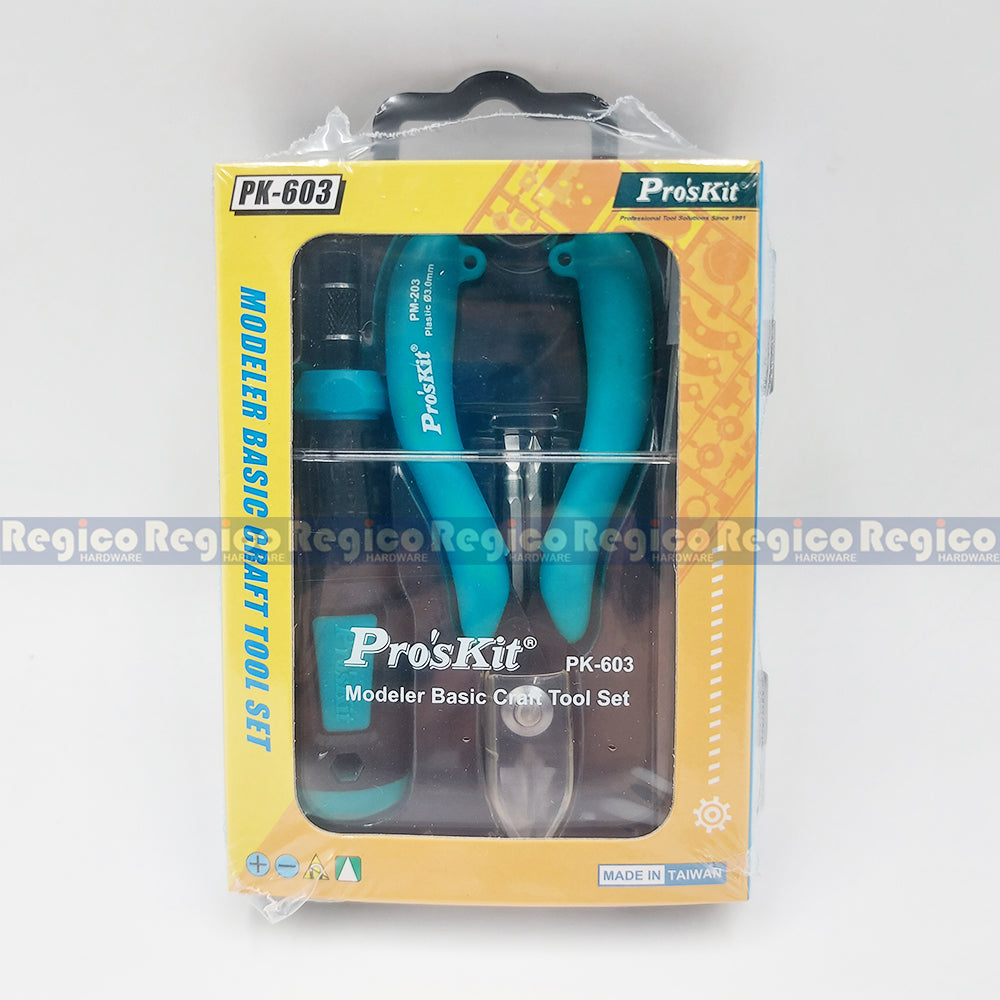 Proskit Modeler Side Cutter Precision Screwdriver Straight Tweezer Basic Modeler Tool Set PK-603