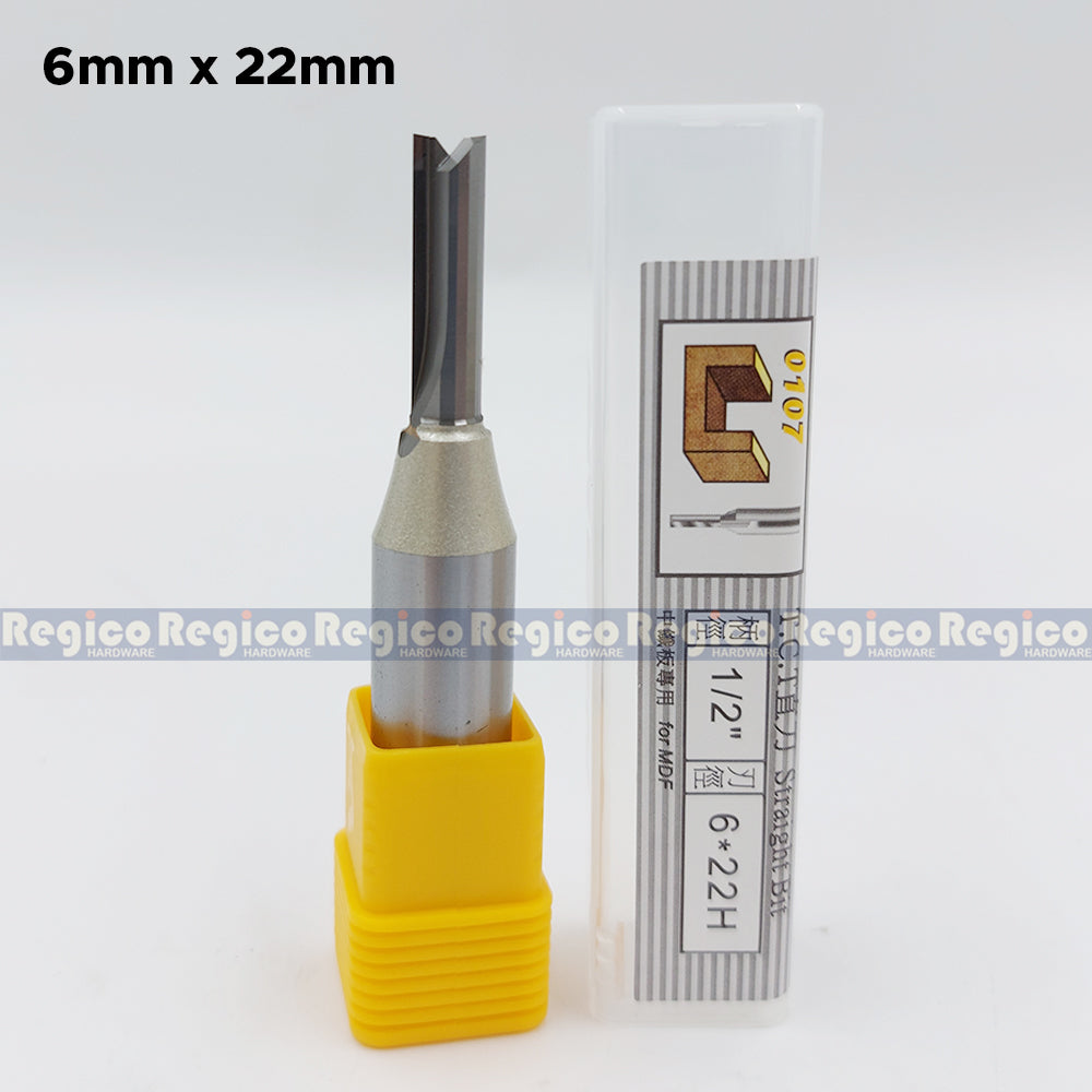 ARDEN 2 Flute 1/2 Shank Metric TCT Straight Router Bit #0107