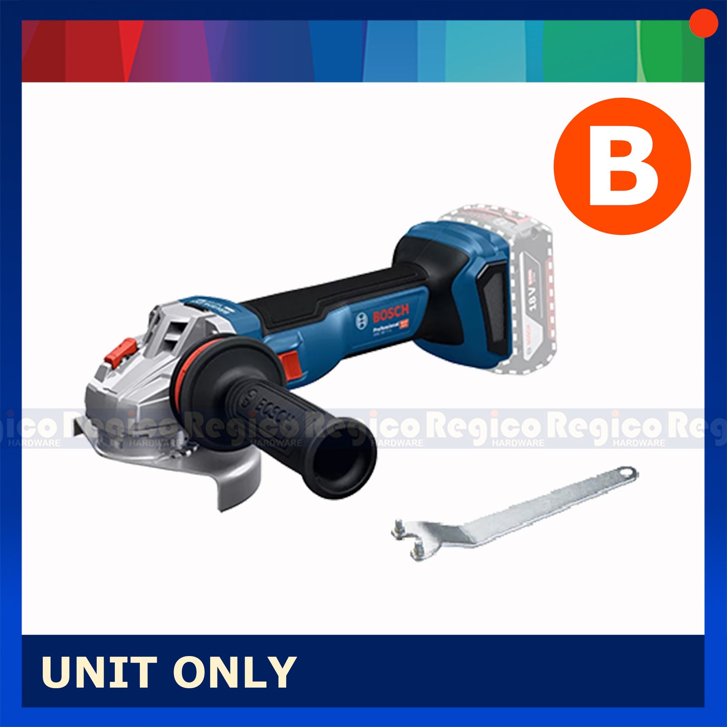 Bosch GWS 18v-11 S M10 1100w Cordless Angle Grinder with Speed Selection Kickback Control Bosch Cordless
