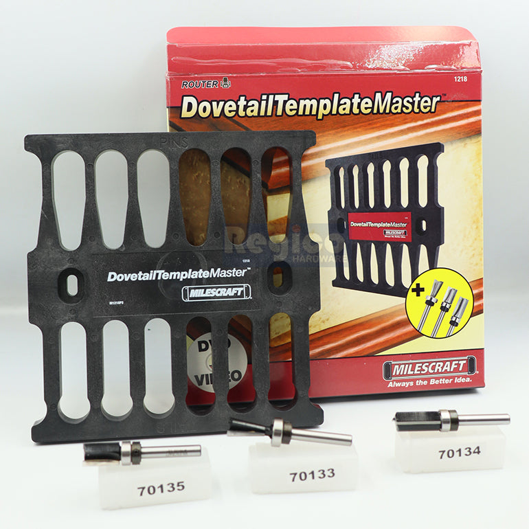 Milescraft Dovetail Template Master with Straight bit and Dove tail bit (1218)