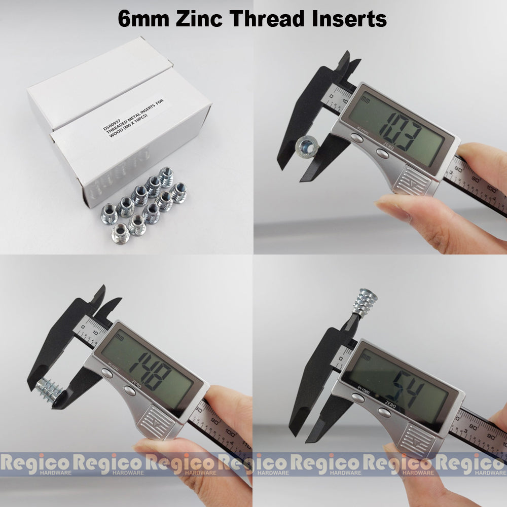 Regicocraft Zinc Metal Threaded Inserts #00937 #937-01