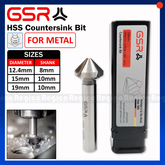 GSR HSS High Speed Steel Countersink Drill Bit for Metal