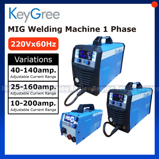Keygree MIG Welding Machine One 1 Phase 220v x 60Hz MIG-140 MIG-160 MIG-200